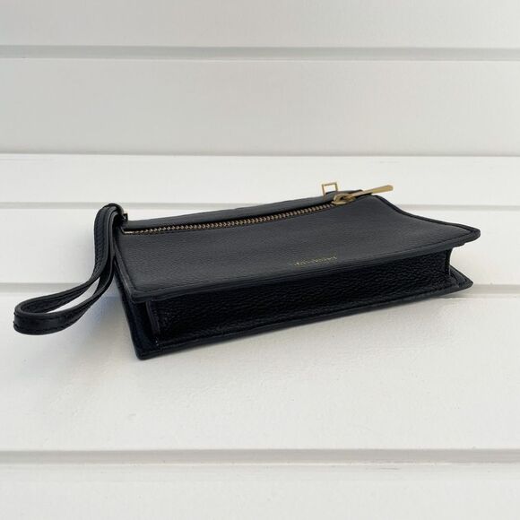 Kate Spade Saturday Women's Zip Closure Black Pebbled Leather Clutch Wristlet - Picture 4 of 11